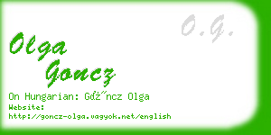 olga goncz business card